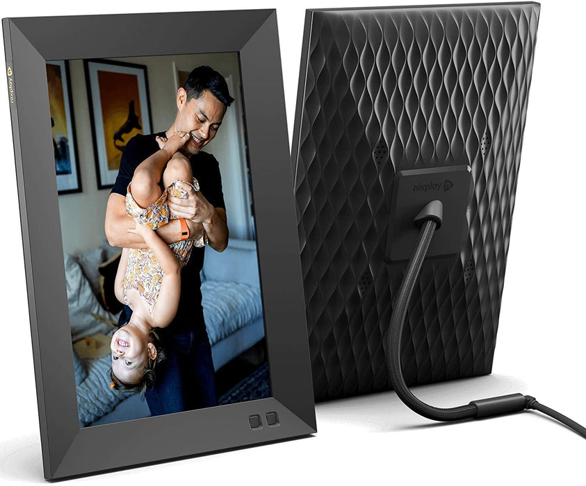 Nixplay Smart Digital Picture Frame 10.1" (Black) Share Video Clips and Photos Instantly