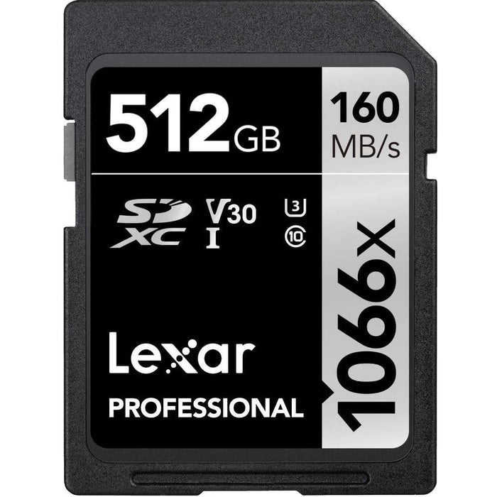 Lexar Professional 1066x SDXC UHS-I Card SILVER Series 512GB Memory Card