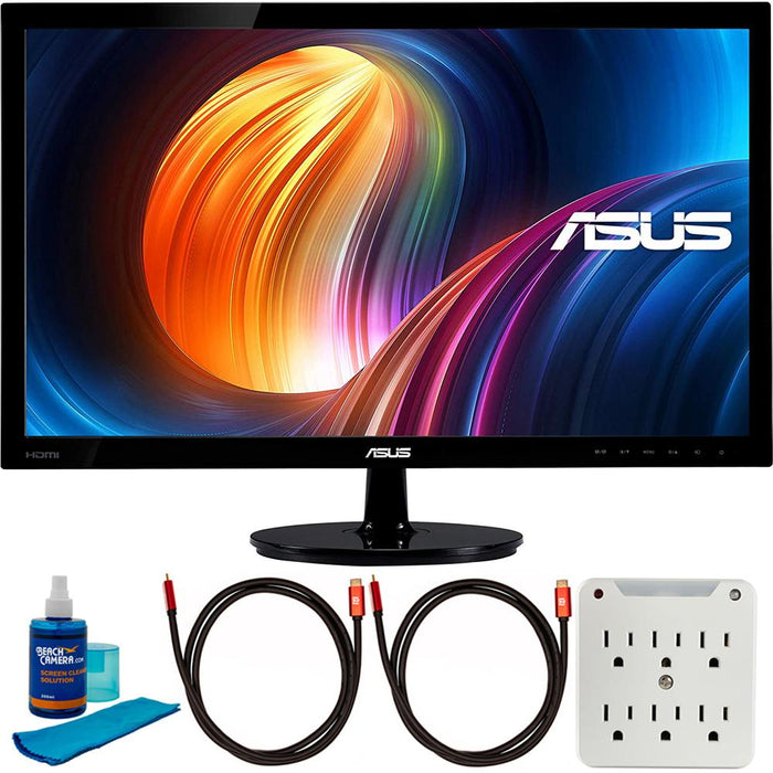Asus 23.6" Full HD 1080p Widescreen LCD Monitor with Accessories Bundle