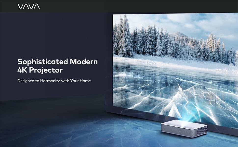 VAVA 4K UST Laser TV Home Theater Projector VA-LT002 Built-In Soundbar + 120" Screen