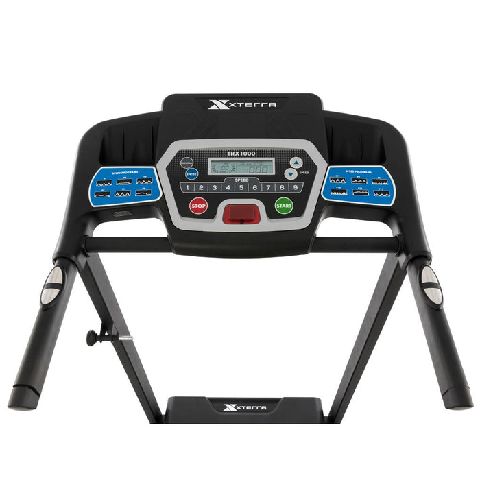 XTERRA Fitness TRX1000 Folding Treadmill with Wheels  + Fitness Accessories Bundle