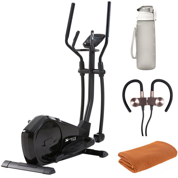 XTERRA Fitness FS2.5 Elliptical Trainer Machine with Fitness Accessories Bundle