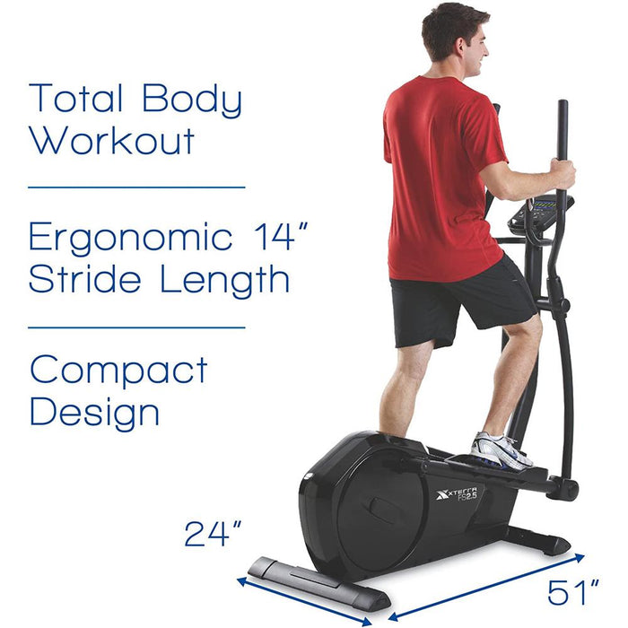 XTERRA Fitness FS2.5 Elliptical Trainer Machine with Fitness Accessories Bundle
