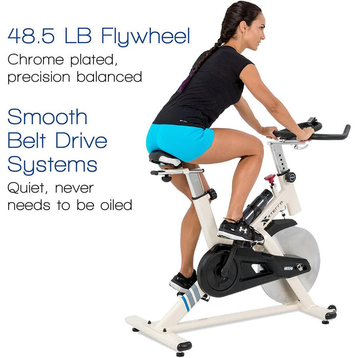 XTERRA Fitness MB550 Indoor Cycle with Wireless LCD Display Plus Fitness Accessories Bundle