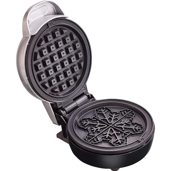Bella Mini Waffle Maker, Snowflake Silver 11304889 - Open Box