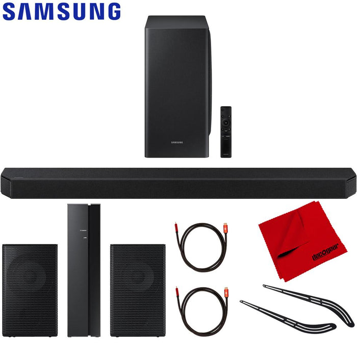 Samsung HW-Q900T 7.1.2ch Soundbar w/ Dolby Atmos / DTS:X / Alexa 2020 + Soundbar Bundle