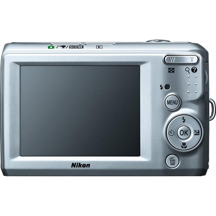 Nikon COOLPIX L19 8MP Digital Camera (Bright Silver) - Open Box