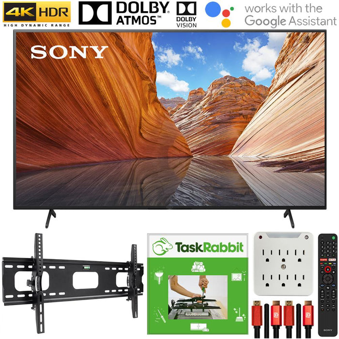 Sony KD55X80J 55" X80J 4K UHD LED Smart TV 2021 +TaskRabbit Installation Bundle