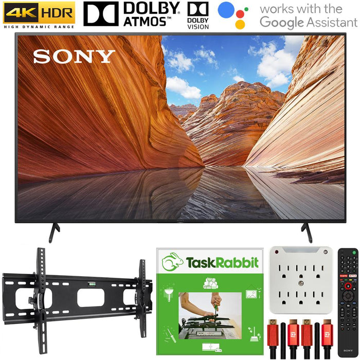 Sony KD65X80J 65" X80J 4K UHD LED Smart TV 2021 +TaskRabbit Installation Bundle