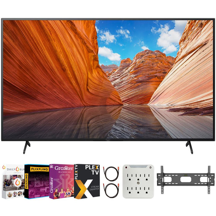 Sony KD55X80J 55" X80J 4K Ultra HD LED Smart TV (2021) + Movies Streaming Pack