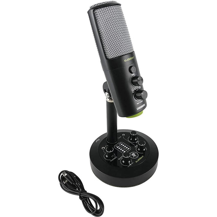 Mackie EleMent Series Chromium USB Condenser Microphone + Wind Screen & Warranty