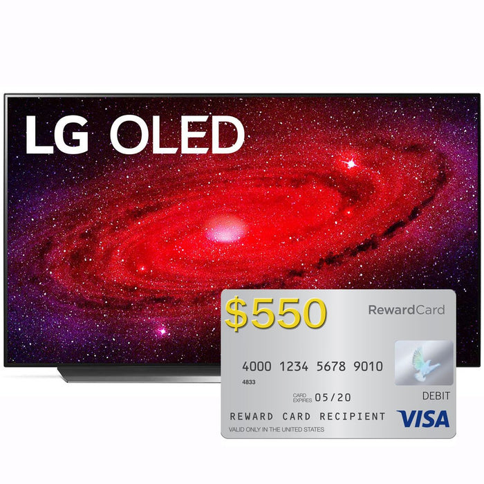 LG 77" OLED77CXPUA CX 4K Smart OLED TV w/ AI ThinQ (2020) + $550 Visa Gift Card