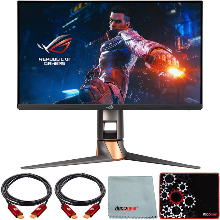 Asus ROG Swift 360Hz 24.5" HDR, IPS, G-SYNC Gaming Monitor Mouse Pad Bundle