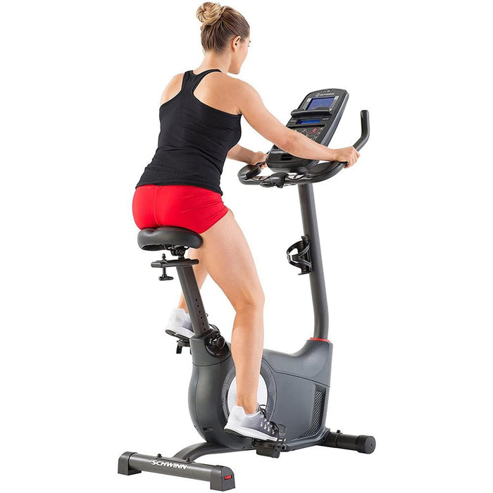 Schwinn 170 Upright Bike with 1 Year Extended Warranty and Towel