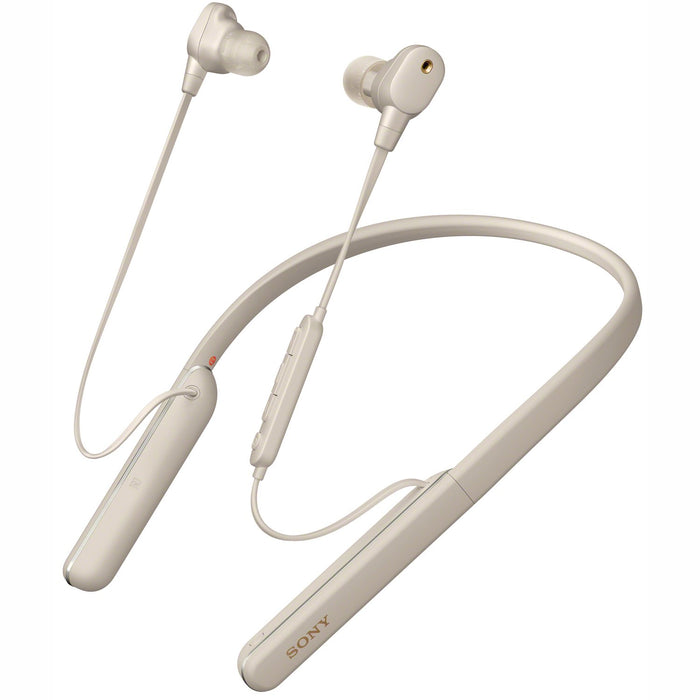 Sony Noise Canceling Wireless Behind-Neck In Ear Headphones, Silver WI-1000XM2/S