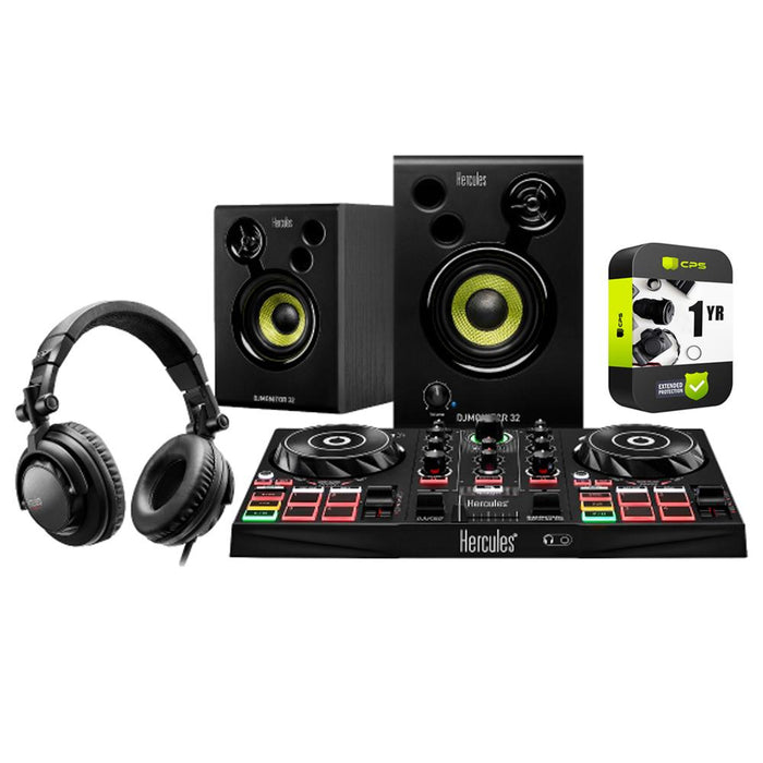 Hercules All-In-One DJ Learning Kit w/ Software, Speakers & Headphones+Warranty