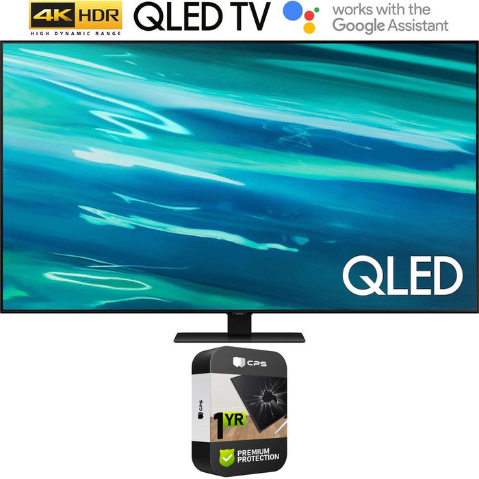 Samsung QN75Q80AA 75 Inch QLED 4K Smart TV (2021) with Premium Extended Protection Plan