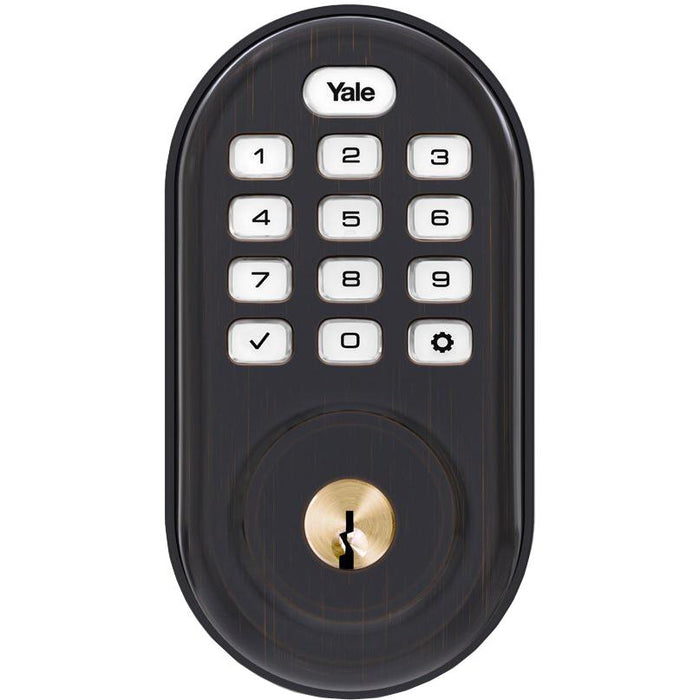 Yale Locks Assure Lock Push Button in Oil Rubbed Bronze (Standalone) + 2-Pack Smart Plug