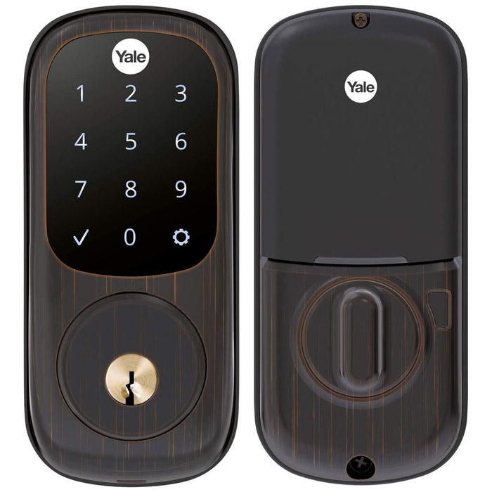 Yale Locks Assure Lock Touchscreen, Connected by August Oil Rub Bronze + 2-Pack Smart Plug