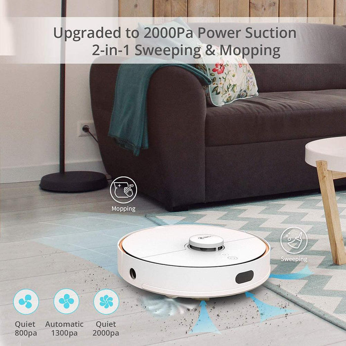 360 SMART NETWORK S7 Pro Robot Vacuum and Mop w/ Navigation + Extended Warranty