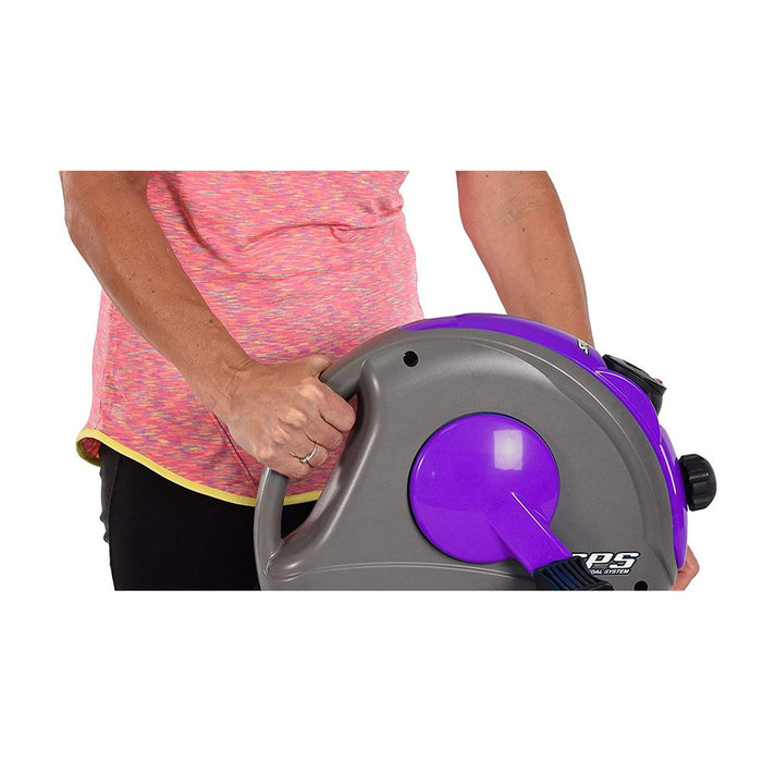Stamina Mini Exercise Bike with Smooth Pedal System Purple 15-0142 + Warranty Bundle