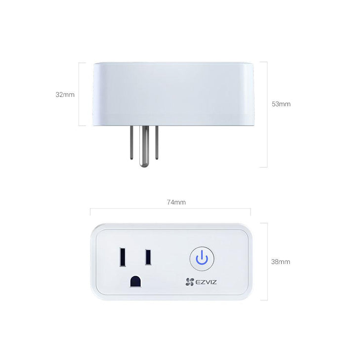 EZVIZ T30B Smart Plug with Energy Statistics, Wi-Fi, Voice Control with Alexa