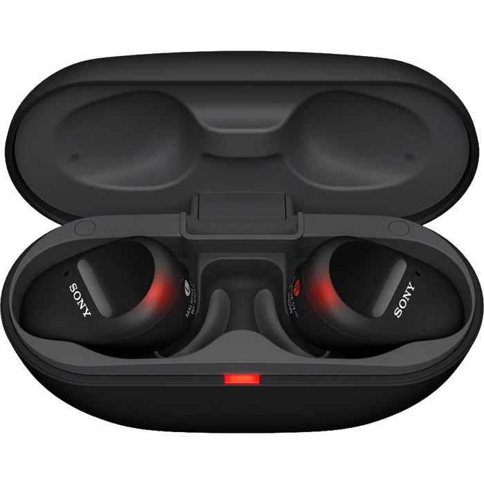 Sony Sport Truly Wireless Noise Canceling Earbud Headphones (Black) - Open Box
