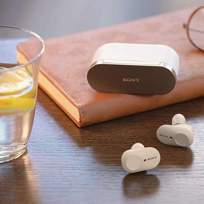 Sony Industry Leading Noise Canceling Truly Wireless Earbuds (Silver) - Open Box