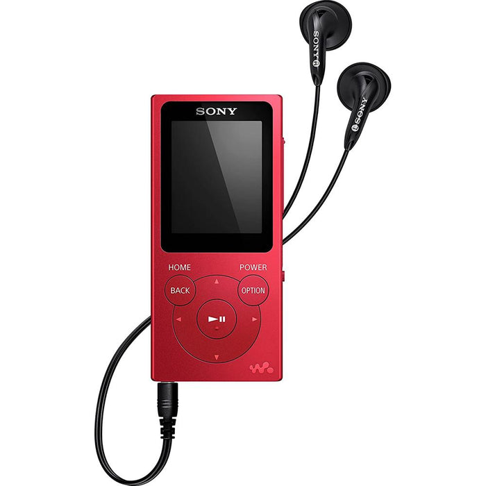 Sony NWE394/R 8GB Walkman MP3 Digital Music Player (Red) - Open Box