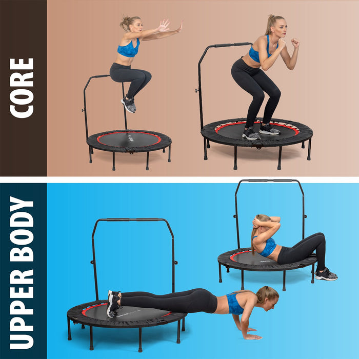 Deco Home At Home Workout Bundle, Exercise Step Machine and Personal Trampoline Rebounder