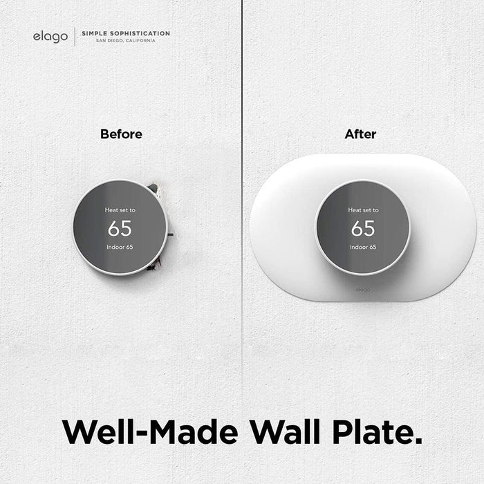 Elago Wall Plate Plus for Google Nest Thermostat 2020 (White)