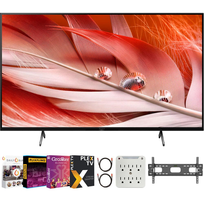 Sony 55" X90J 4K Ultra HD Full Array LED Smart TV (2021) + Movies Streaming Pack