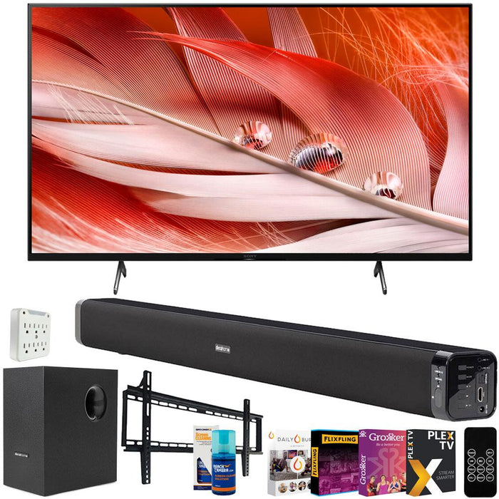 Sony XR65X90J 65" X90J 4K UHD Full Array LED Smart TV 2021 w/ Deco Soundbar Bundle