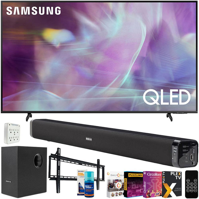 Samsung 50 Inch QLED 4K UHD Smart TV 2021 with Deco Soundbar Bundle