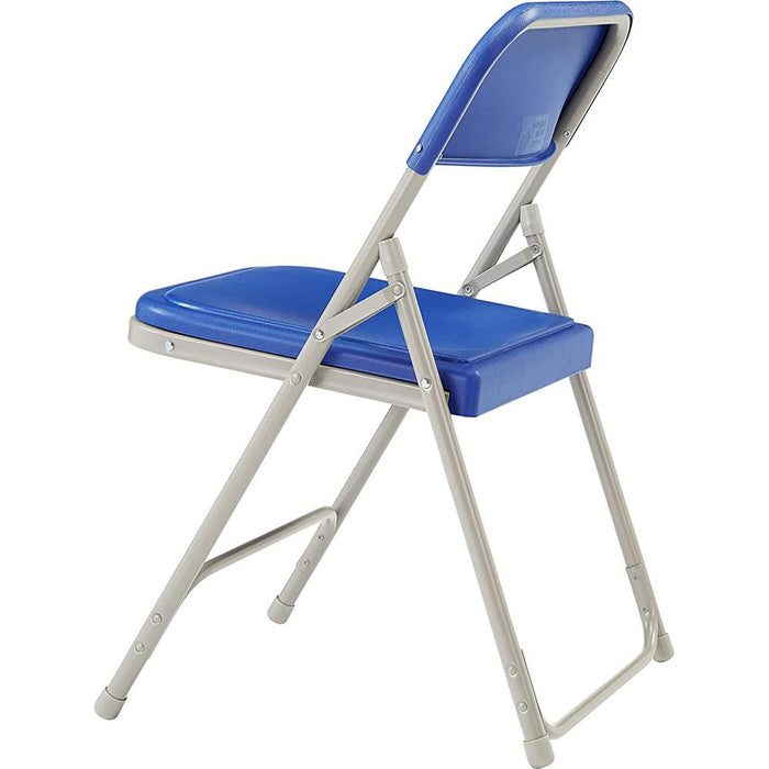 National Public Seating 800 Series Premium Lightweight Plastic Folding Chair, Blue (Pack of 4)