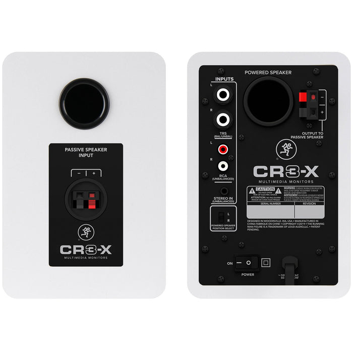 Mackie CR3 3" Multimedia Studio Monitors - White (Pair) - (CR3-XLTD-WHT)