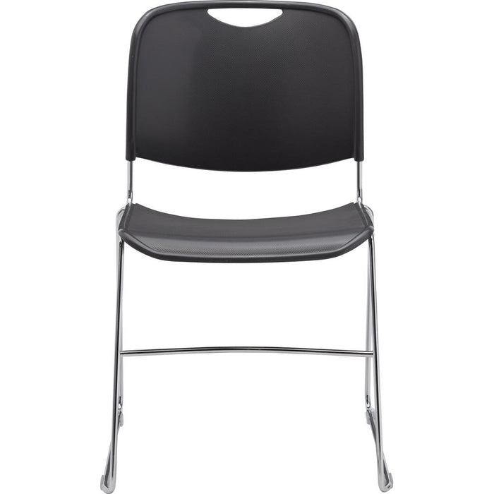 National Public Seating 8500 Series Ultra-Compact Plastic Stack Chair, Gunmetal 8502/4