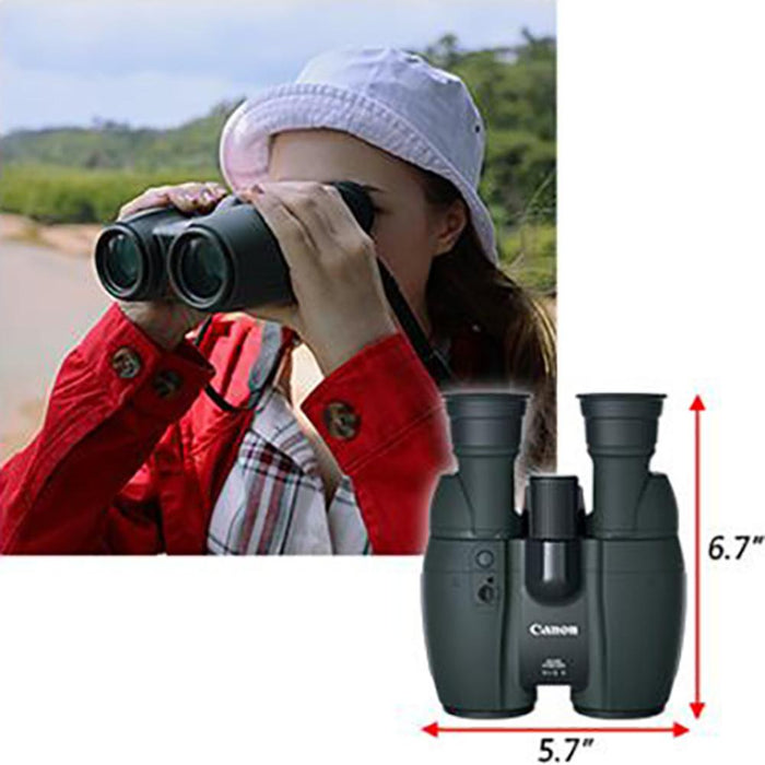 Canon 12 x 32 IS Image Stabilizing Binoculars, Black + Accessories Warranty Pack