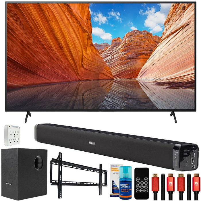 Sony KD43X80J 43" X80J 4K UHD LED Smart TV 2021 with Deco Gear Home Theater Bundle