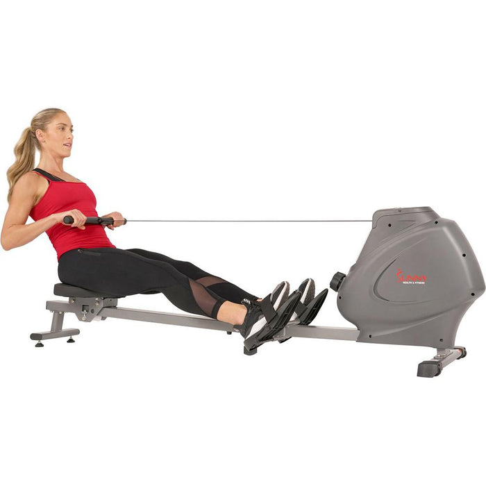 Sunny Health and Fitness SPM Magnetic Rowing Machine w/Tablet Holder (SF-RW5801) - Open Box