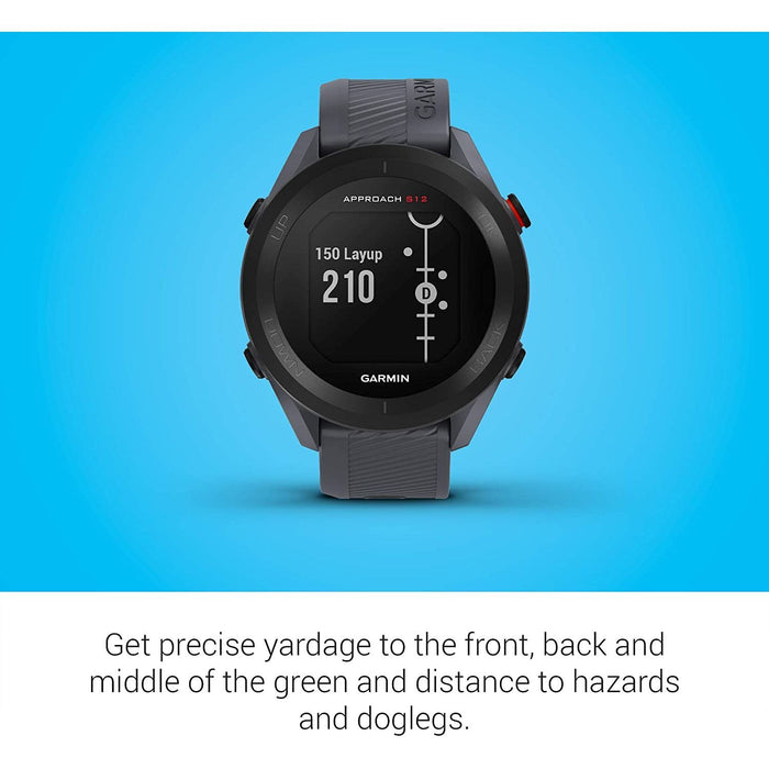 Garmin Approach S12 GPS Golf Watch, 42k+ Preloaded Courses (Blue) + Essential Bundle