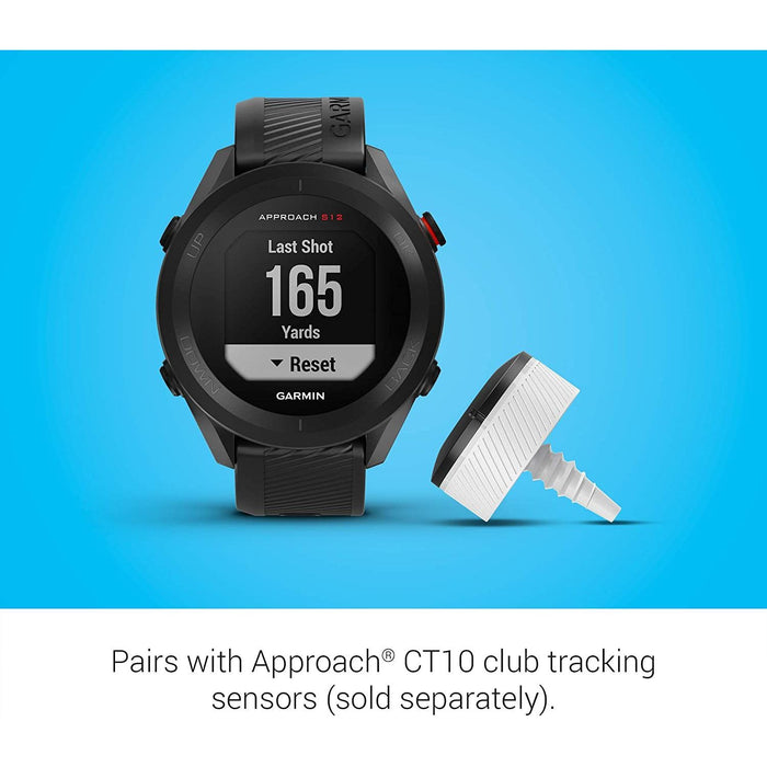Garmin Approach S12 GPS Golf Watch, 42k+ Preloaded Courses (Black) + Essential Bundle