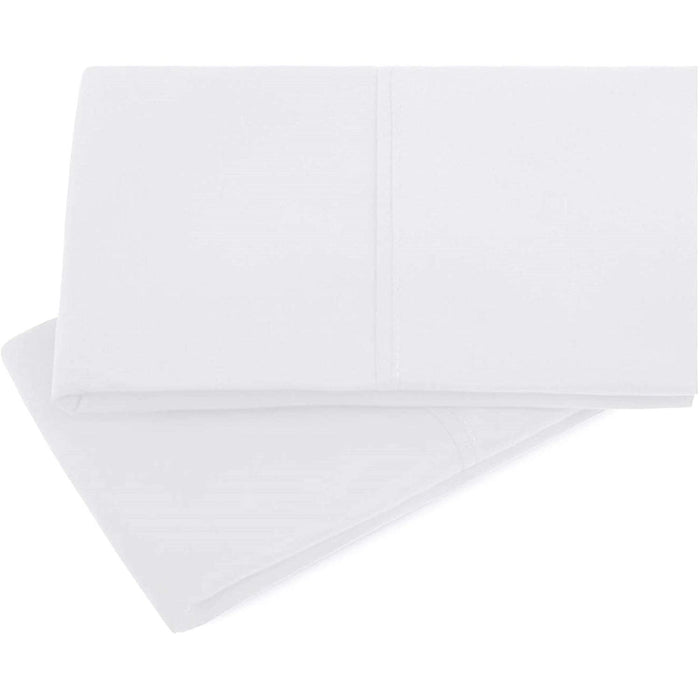 Malouf Brushed Microfiber King White Pillowcase Set of 2