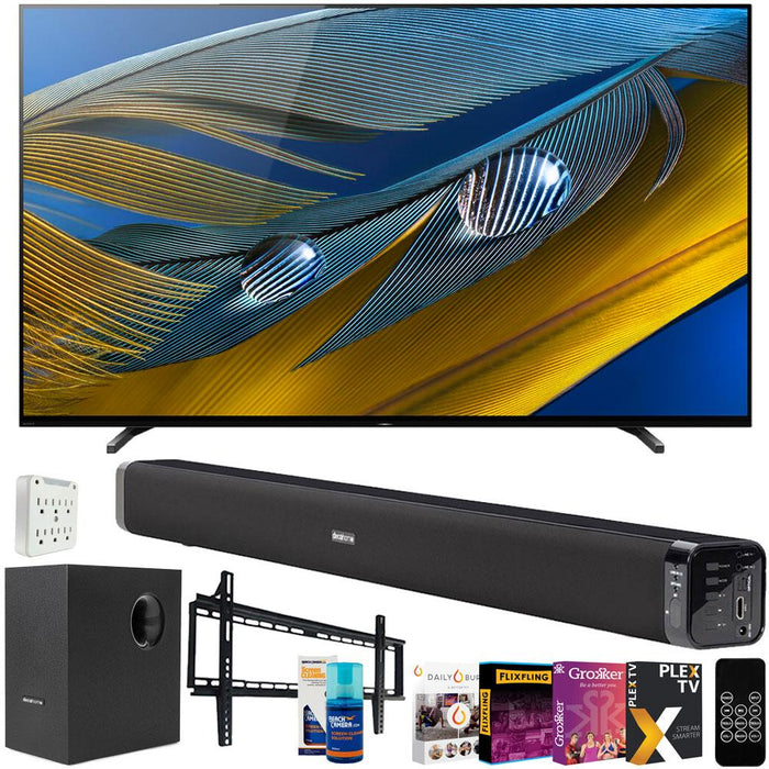 Sony XR55A80J 55" A80J 4K OLED Smart TV (2021) w/ Deco Soundbar Bundle