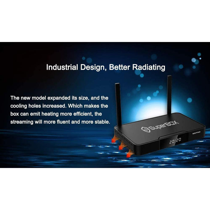 Superbox S2 Pro Media Player, 6K Android 9.0 TV Dual-Band Wi-Fi 2.4G/5G Compatible - 2021