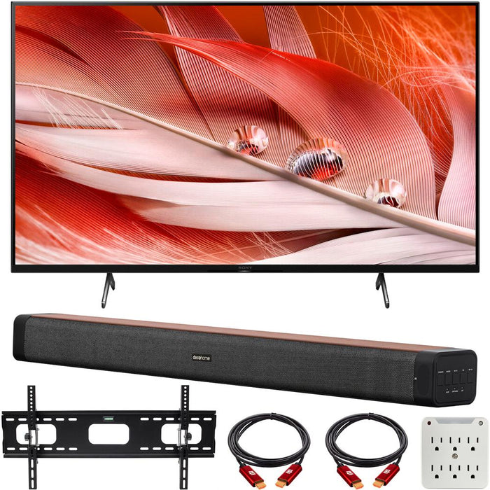 Sony XR65X90J 65" X90J 4K UHD LED Smart TV 2021 with Deco Home 60W Soundbar Bundle