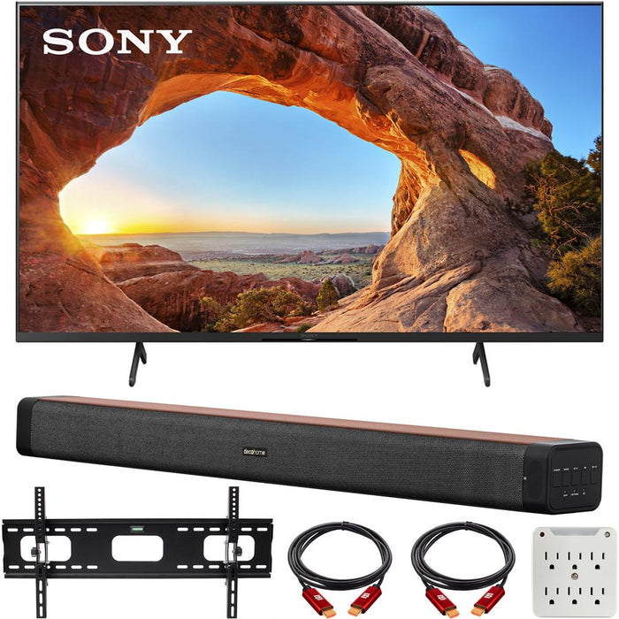Sony KD85X85J 85" X85J 4K UHD LED Smart TV 2021 with Deco Home 60W Soundbar Bundle