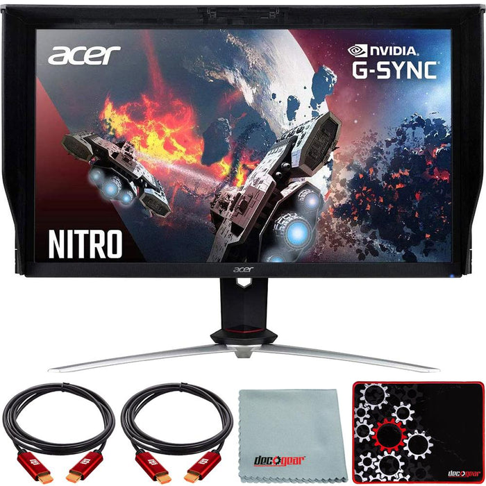 Acer Nitro 27" UHD 3840x2160 IPS NVIDIA G-SYNC Gaming Monitor + Mouse Pad Bundle