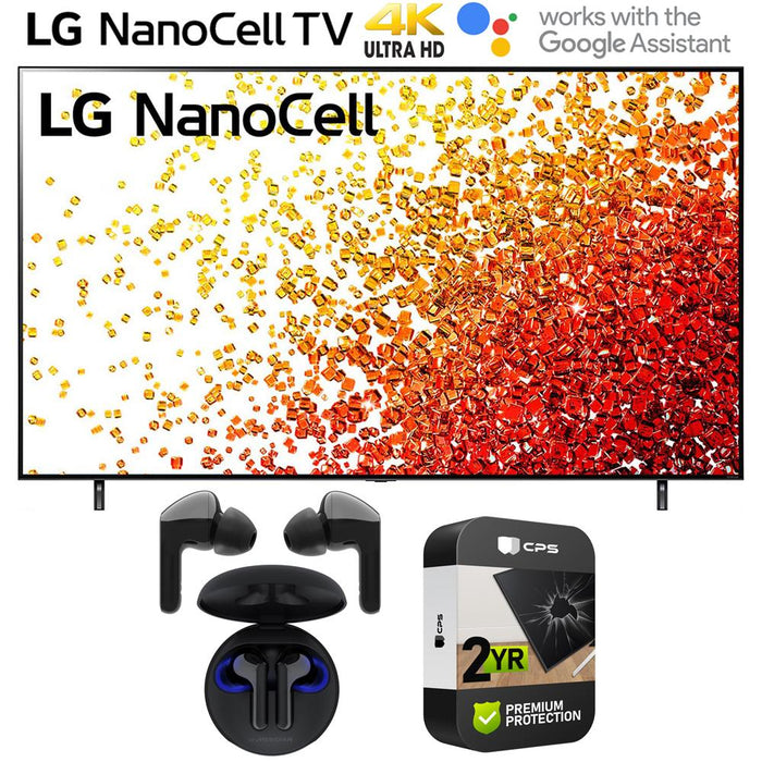 LG 65" HDR 4K UHD Smart NanoCell LED TV w/ Warranty + Wireless Earbuds Bundle
