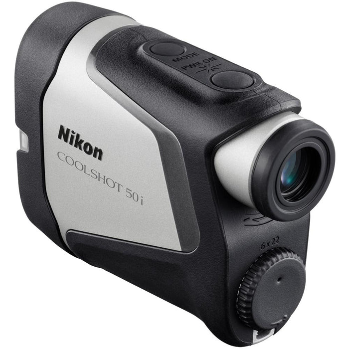 Nikon COOLSHOT 50i Golf Rangefinder with Deco Essentials Golfing Bundle
